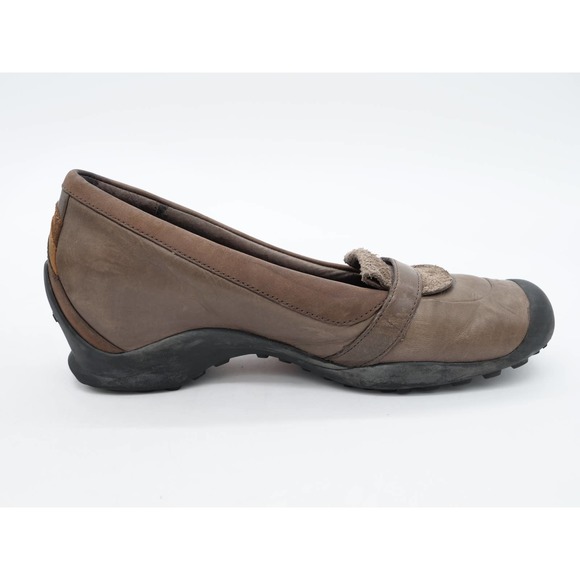 Merrell Shoes Womens 8 Brown Leather Eden Moc Slip On Comfort Wedge Casual - Picture 3 of 12